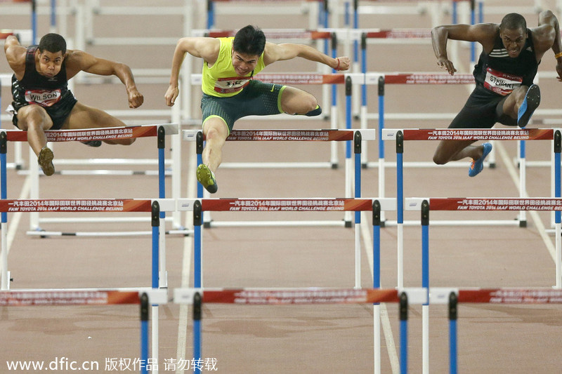 Hurdler Xie takes second title in IAAF China meet