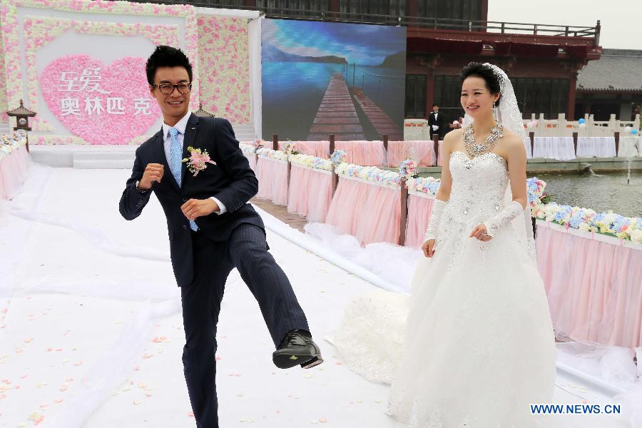 China's Olympic taekwondo champion gets married in East China