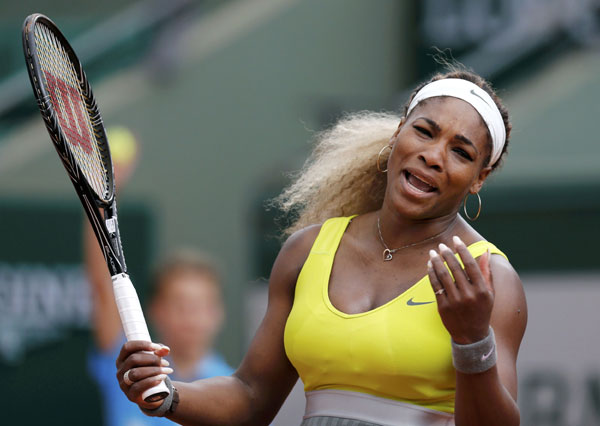 '13 French champ Serena Williams loses; Venus, too