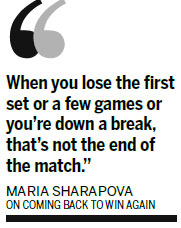 Battling Sharapova puts 'Genie' back in bottle