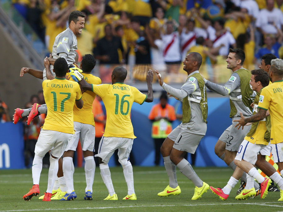 Cesar holds firm as Brazil sink Chile on penalties