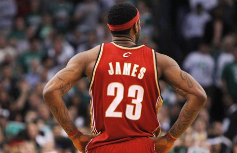 back of lebron james jersey