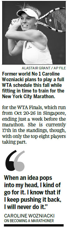 Wozniacki taking on marathon challenge