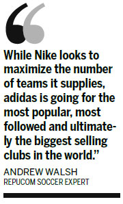 Nike, adidas score with European clubs