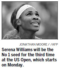 No surprise as Serena named top seed