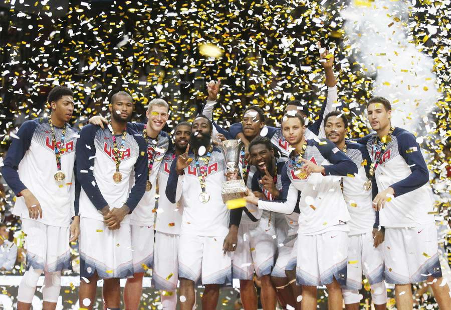 USA wins basketball worlds, 129-92 over Serbia