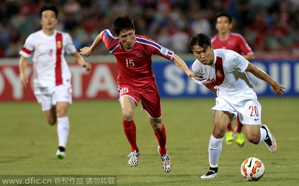 China downs DPRK 2-1 to cruise to last eight with 9 points