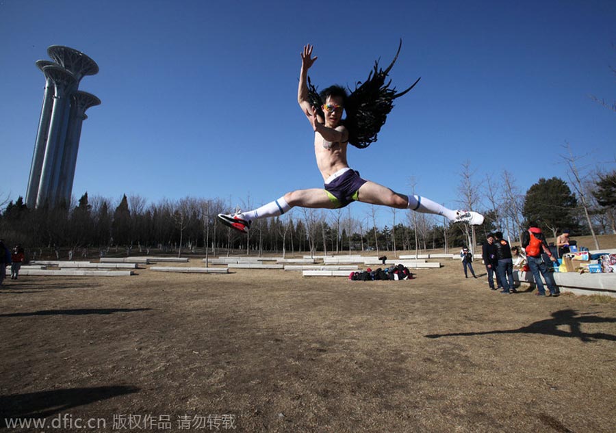 Monkey king, angel and superwoman at Beijing