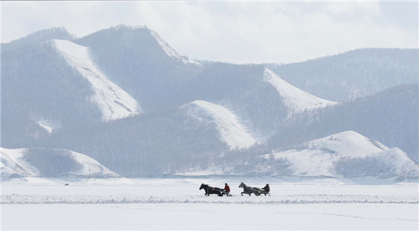 45th Ice Derby amateur horse race kicks off in Russia