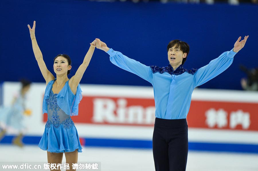 Chinese duo Pang/Tong bid farewell at ISU Figure Skating Worlds