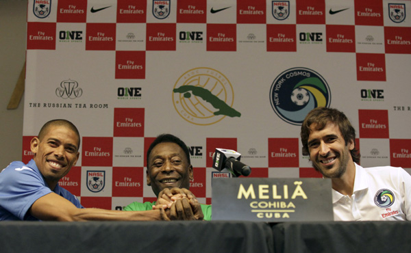 Pele happy to see Cosmos match play role in US-Cuba detente