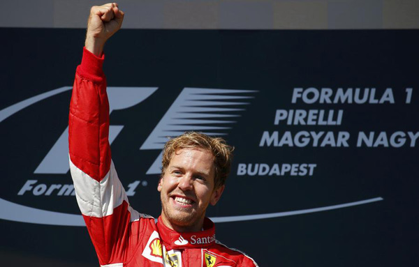 Ferrari's Sebestian Vettel wins Formula 1 Hungarian Grand Prix