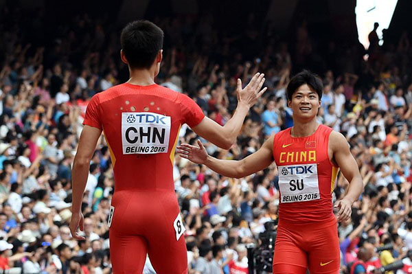 China breaks Asian record to reach men's 4x100m final