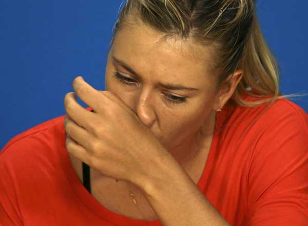 Sharapova says she failed drug test at Australian Open