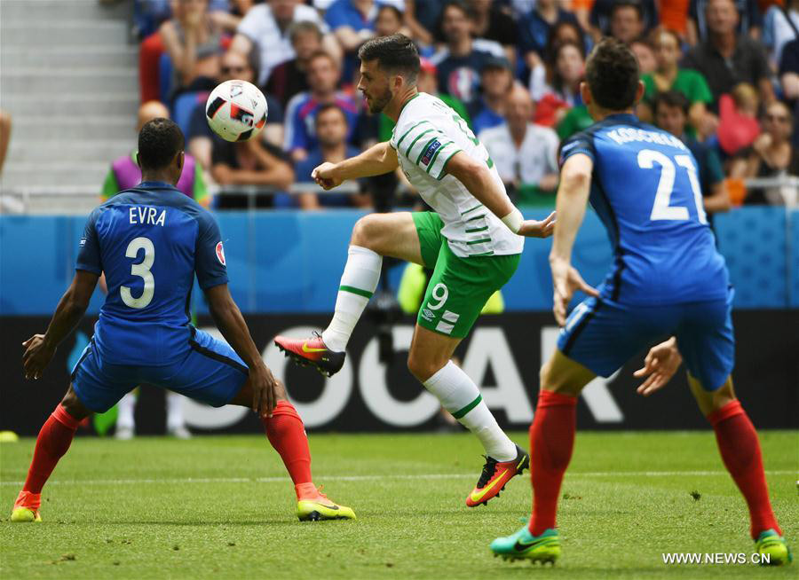 Ireland vies with France at Euro 2016 round of 16 football match