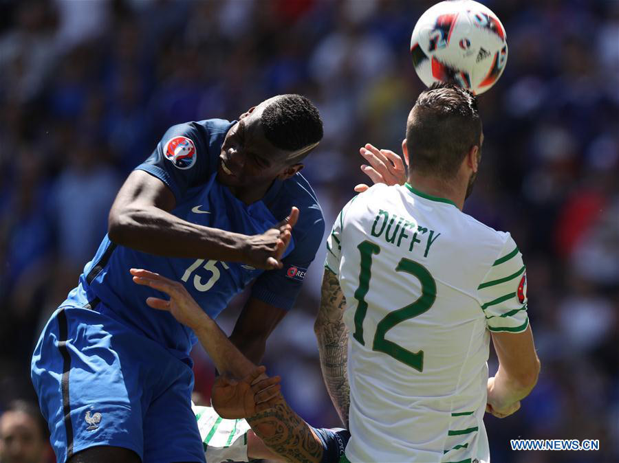 Ireland vies with France at Euro 2016 round of 16 football match