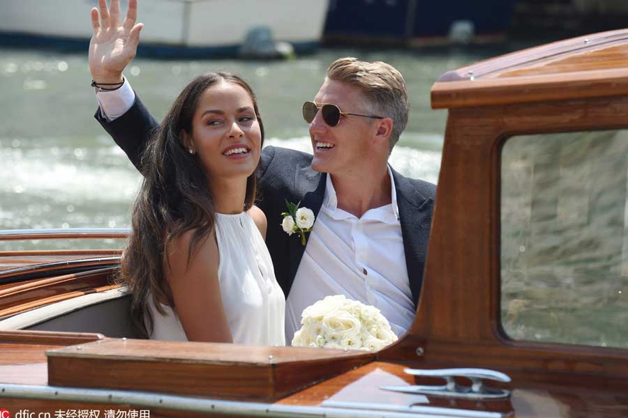 Ana Ivanovic and Bastian Schweinsteiger tie the knot in Venice