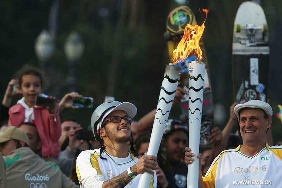 Olympic Torch relay across Brazil