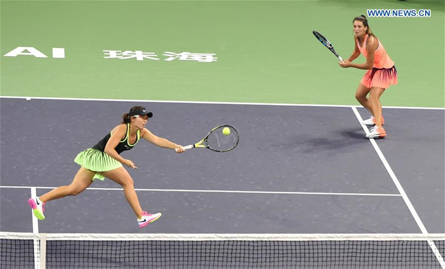 Kvitova claims Elite Trophy, China's Xu helps lift doubles' trophy