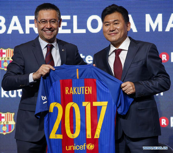 FC Barcelona announce Rakuten as new main sponsor