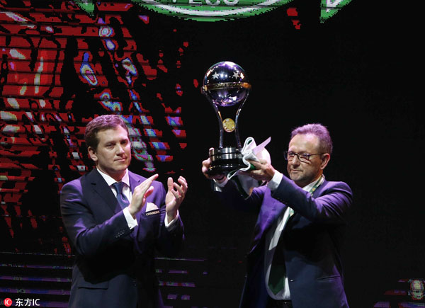 Chapecoense handed Copa Sudamericana trophy