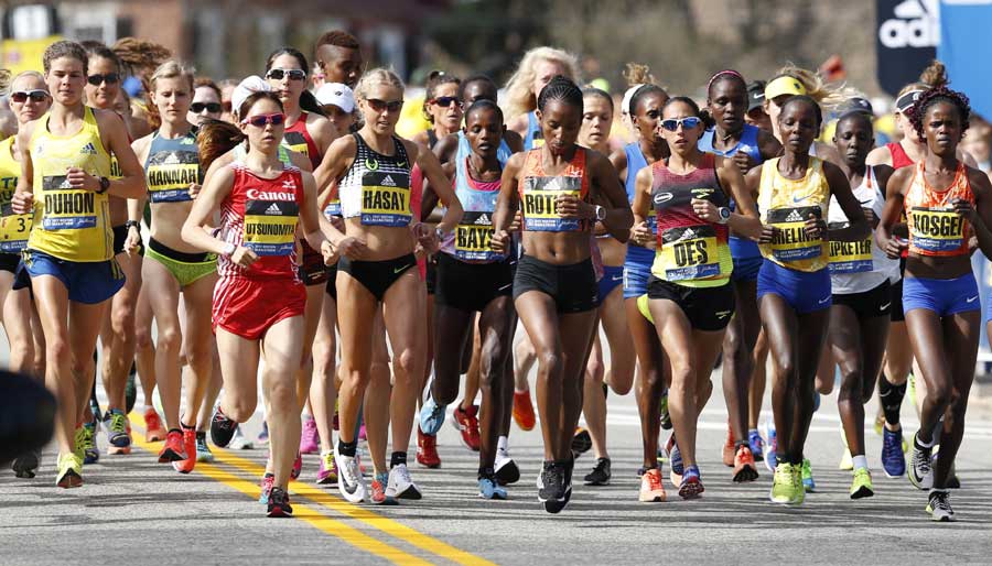 Kenyans sweep to victories at Boston Marathon