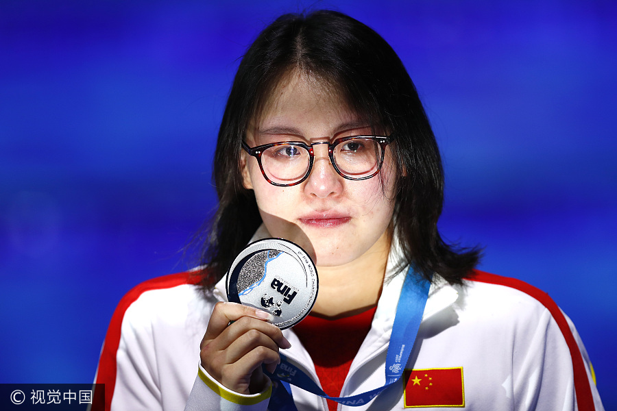 Fu Yuanhui settles for silver, Wang Shun wins medley bronze
