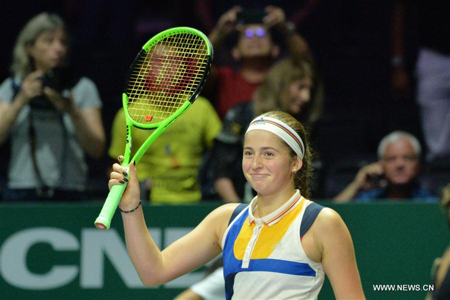 WTA Finals tennis tournament: Karolina Pliskova vs Jelena Ostapenko