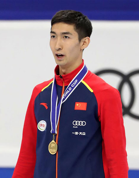 China's Wu Dajing wins men's 500m at ISU Short Track World Cup