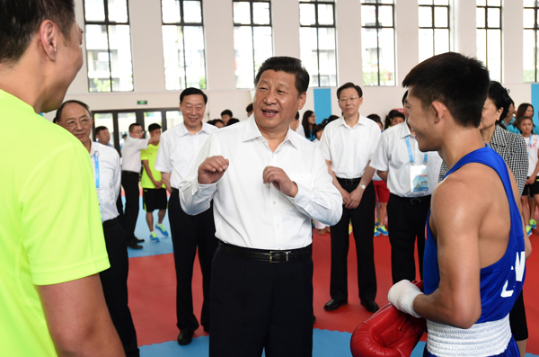 Xi lauds junior athletes at Nanjing Games