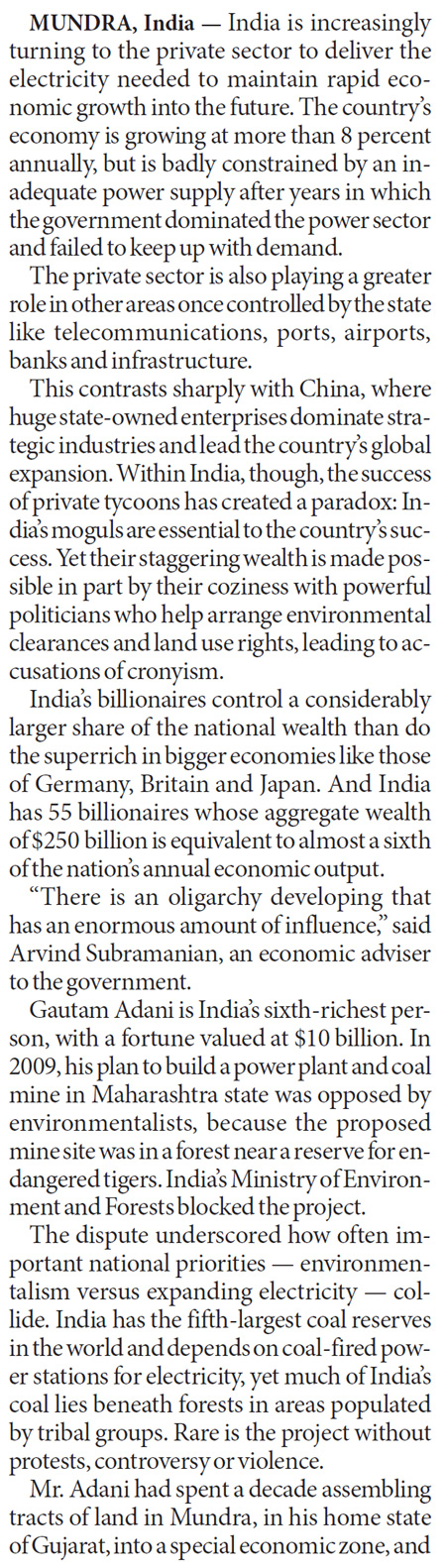 In India, tycoons fuel growth at a price