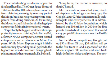 Private groups aim for the moon and for profit, too