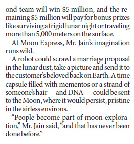 Private groups aim for the moon and for profit, too