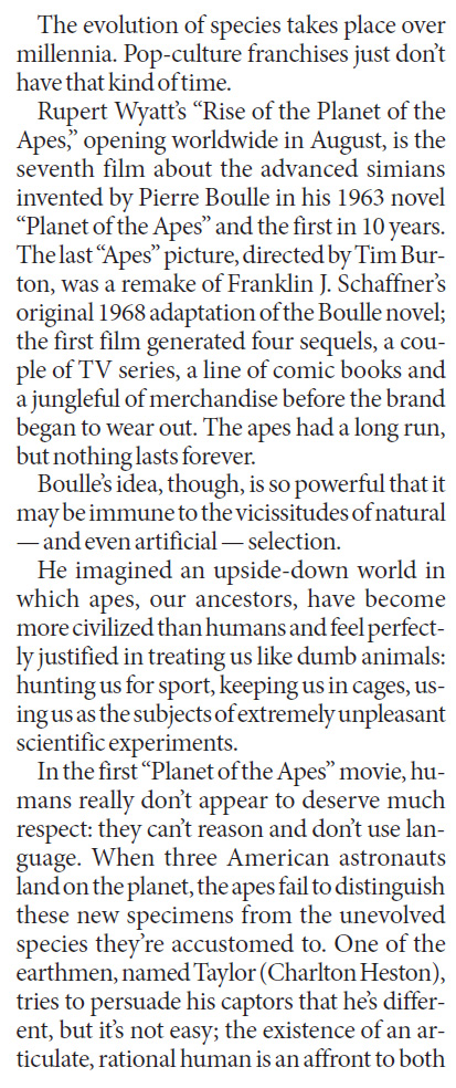 An idea fit to survive another 'Apes' film
