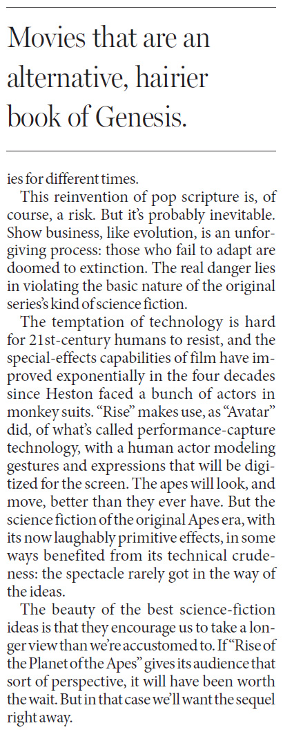 An idea fit to survive another 'Apes' film