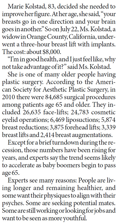 You're as young as you feel (but surgery helps)