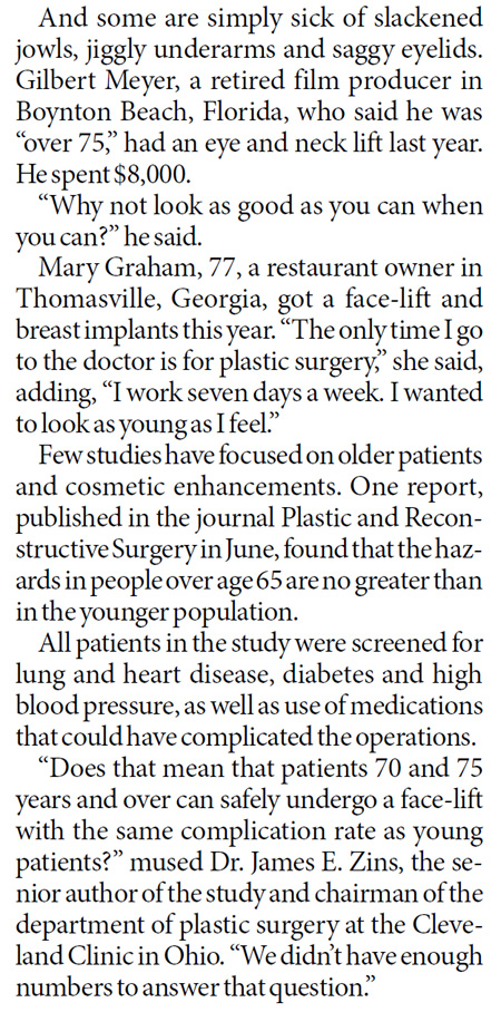 You're as young as you feel (but surgery helps)