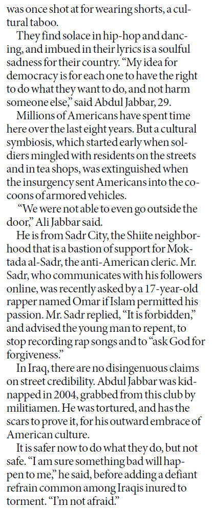 Hip-hop devotees defy Islamic norms