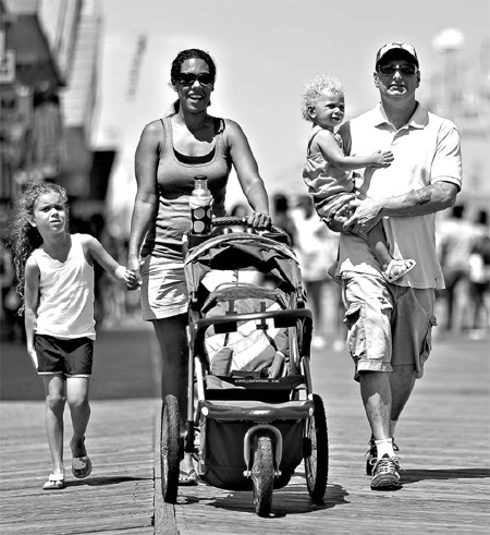 Mixed-race family tested by strangers