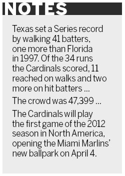 Cardinals win the World Series