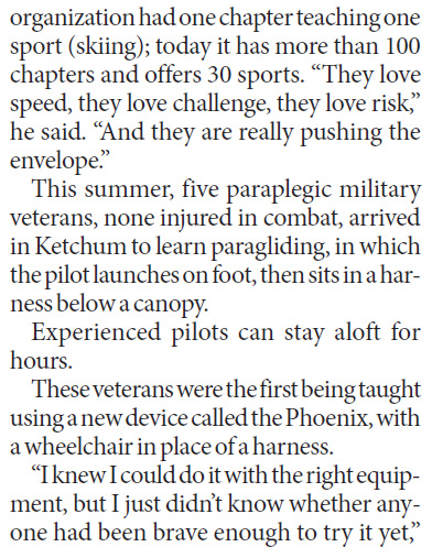 For chairbound veterans, a chance to soar high