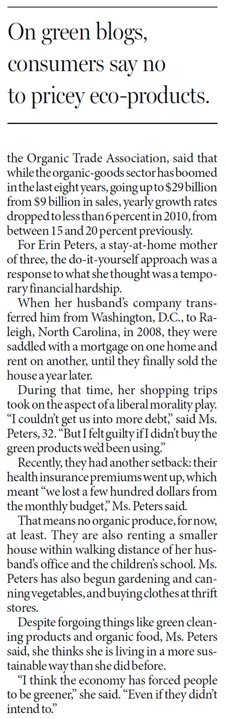 Save money? Yes. Save the planet? Not in this economic downturn.