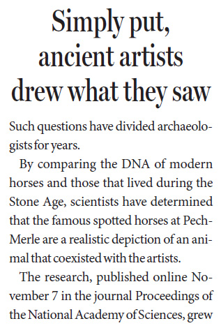 Early cave painters showed realist streak