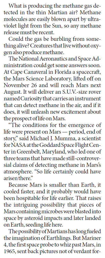 Life on Earth, by way of Mars