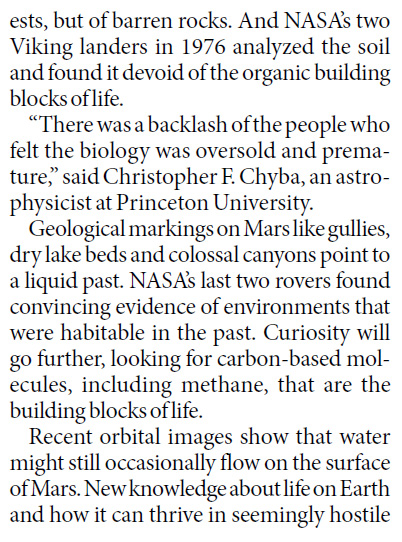 Life on Earth, by way of Mars