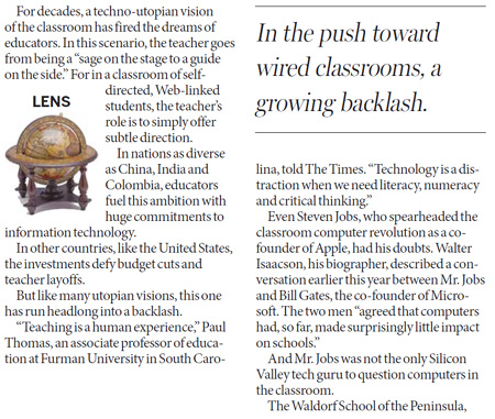 Questioning technology as teacher