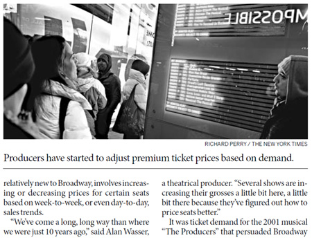 Charging more, or less, for Broadway's best seats