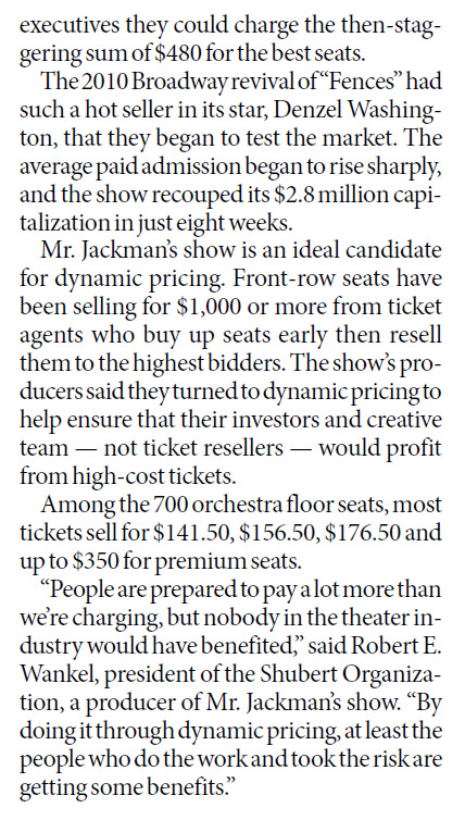 Charging more, or less, for Broadway's best seats
