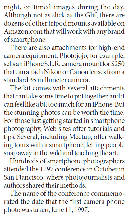 Smartphone photography makes strides