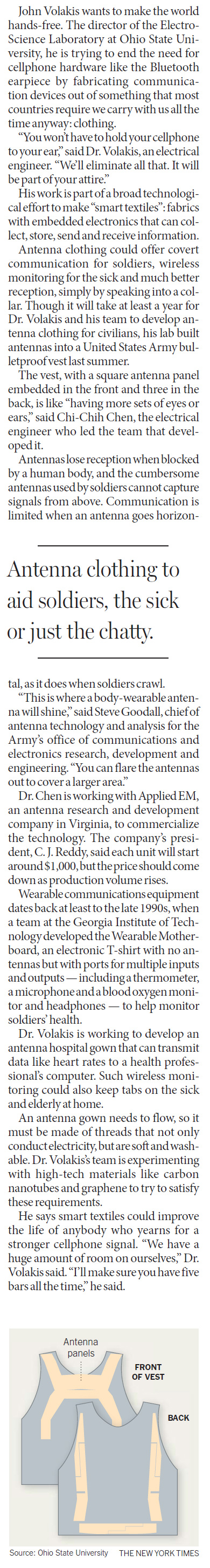 Wired textiles ensure a signal